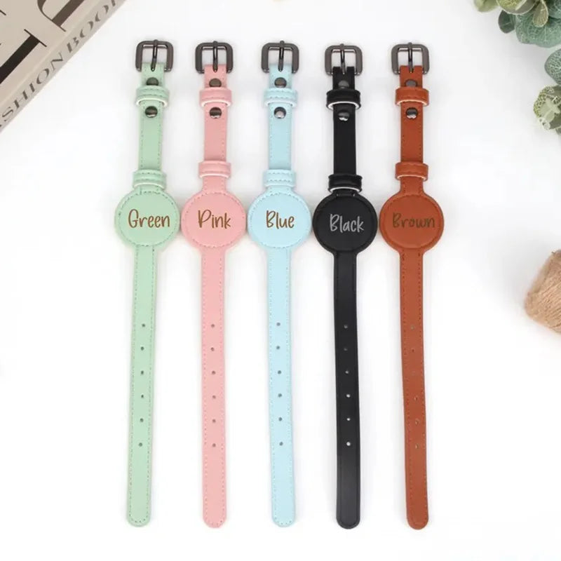 Personalized Leather Anti-lost Dog Collar, Leather Dog Collar, Engraved AirTag Mount for Dog and Cat Collar, Custom Dog ID Tags