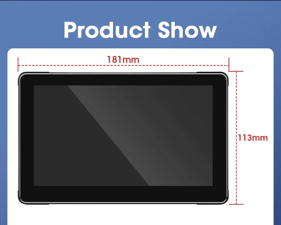 Srnubi 7 Inch Motorcycle Portable Navigation GPS Wireless Carplay Android Auto IP67 Waterproof Motorcycle Touch Screen Display
