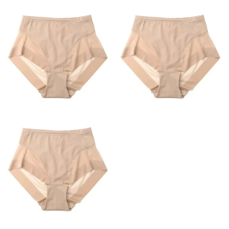 3PCS/SET Women Bodyshorts Body Shaping Panties Female Pants Breathable Mesh Intimates High Elastic Control Seamless Briefs
