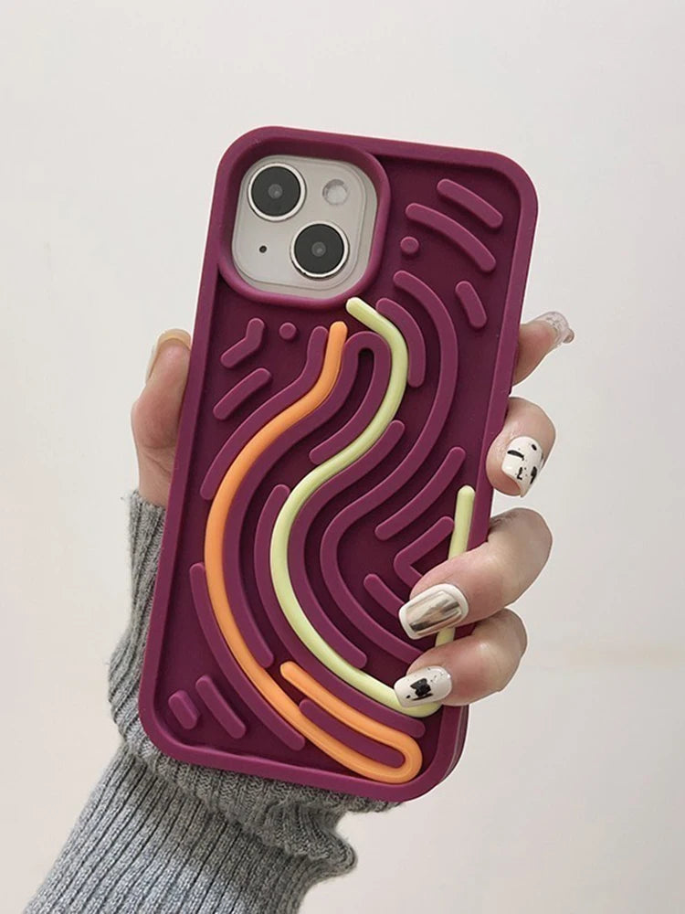 Funny Sensory Activity Board Silicone Decompression Phone Case For iPhone 16 15 14 13 12 11 17 Pro Max Soft Back Cover