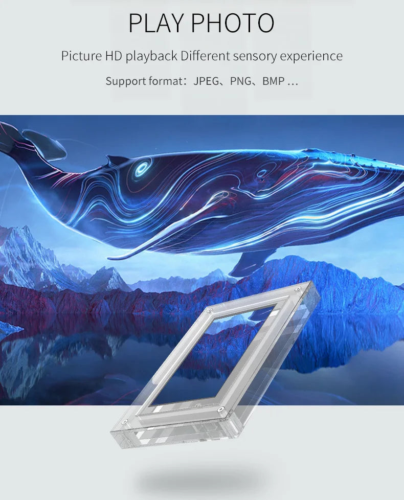 Acrylic Digital Photo Frame 5/7 Inchs 1000mAh Automatically rotate Display IPS Screen 4G Memory Battery Gravity Induction