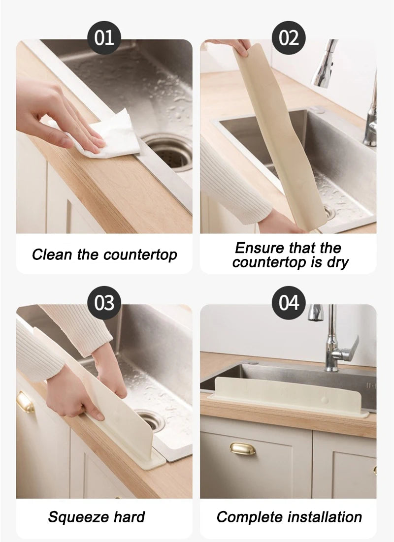 Silicone Sink Baffle Splash Guard Protect Cloth From Splashing Water Baffle Splash Protector For Washing Dishes Faucet Kitchen