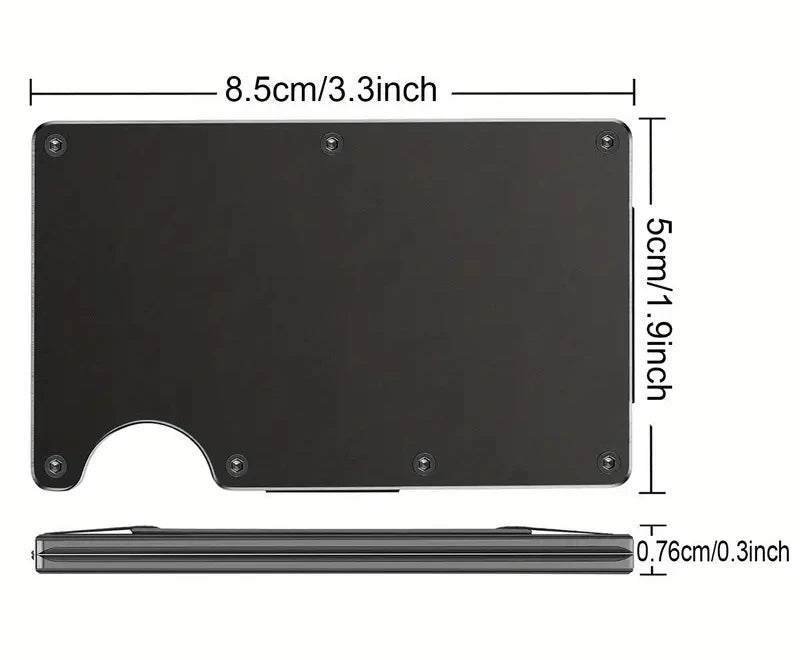 New Slim Fashion RFID Protection Card Holder Men Women Aluminum Wallet Elasticity Back Pouch ID Credit Case Unisex Travel Purse