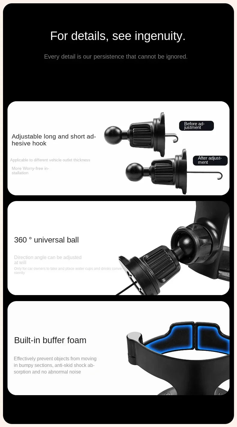 Car Water Cup Holder Tea beverage Holder Car air conditioning outlet ashtray fixed frame seat multi-function