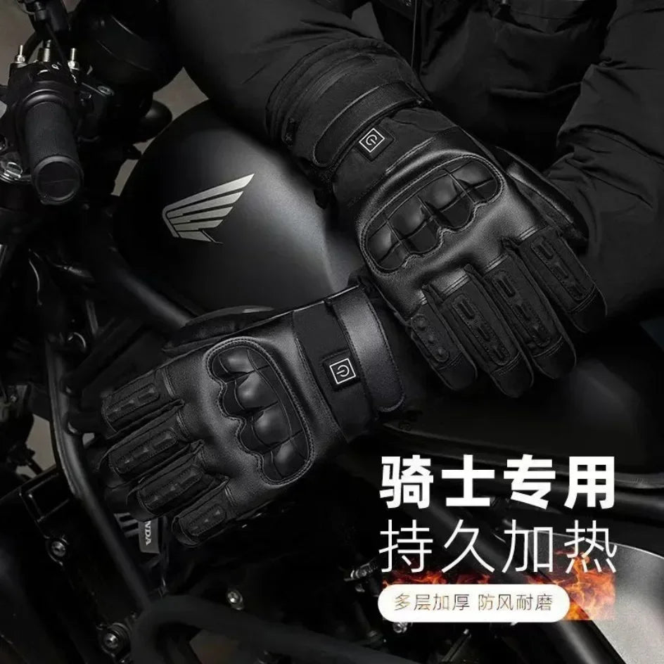 Heated Motorcycle Gloves for Men Tactical Winter Gloves Bicycle Supplies Skiing Gear Bike Accessories Warm Cycling