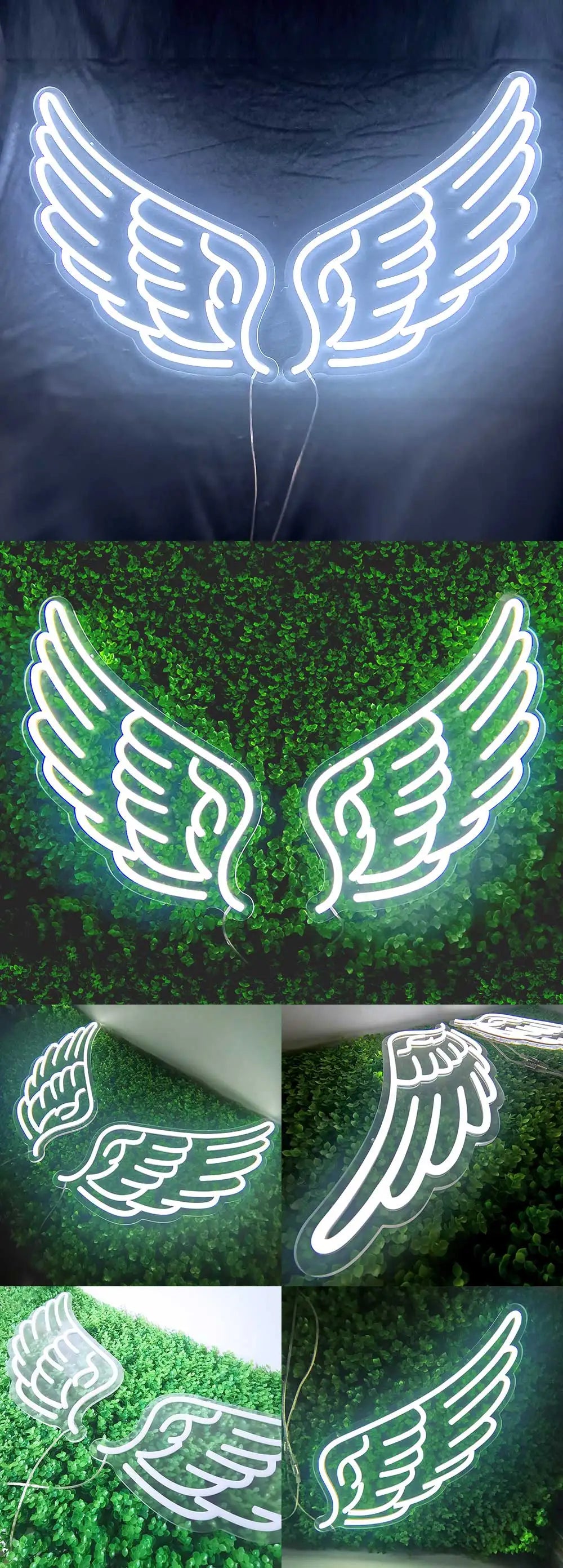 DECO Angel Wing Pink Led Neon Signs(22x14 inch) Led Signs Wall Decor for Girl Bedroom Kids Room Wedding Decor