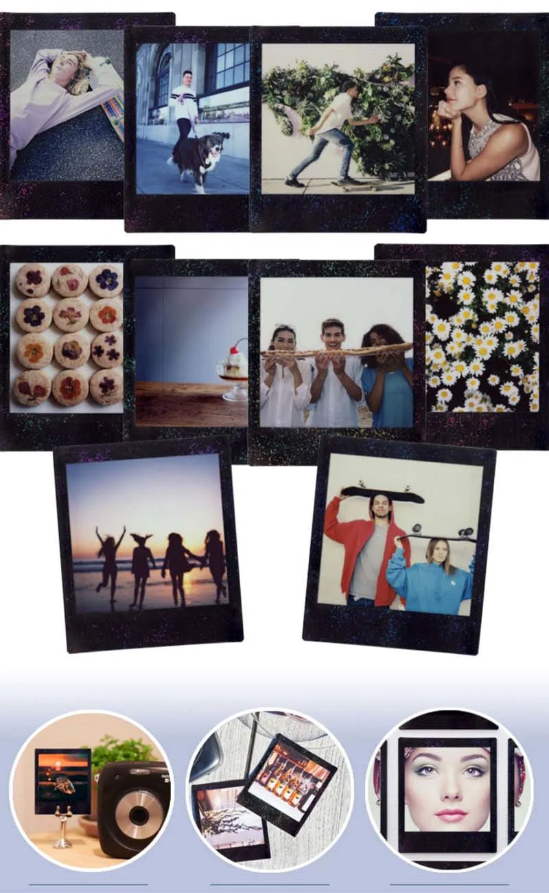 Fujifilm Instax Square White Edge Films Photo Paper 10-100 Sheets for Instax SQ10 SQ6 SQ20 Instant Camera Share SP-3 Printer