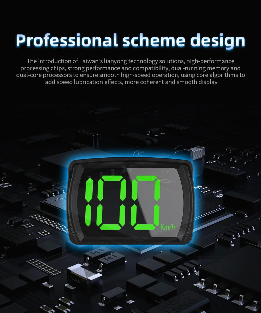 New M22 Car GPS Head Up Display Speed RPM KMH MPH HUD GPS Speedometer Projector Screen Dashboard with Odometer Overspeed Alarm