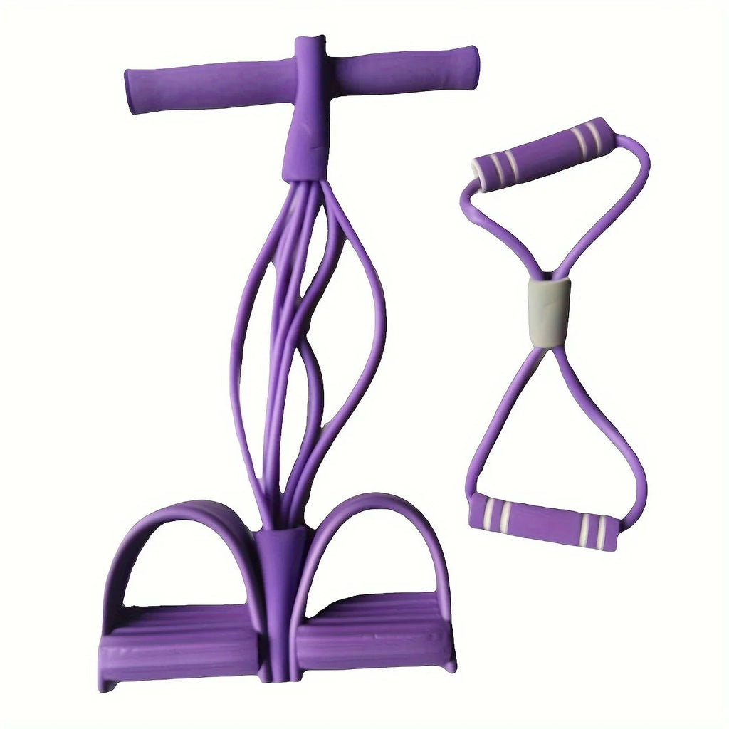 Four-Tube Pedal Tensioner Multi-Functional Household Fitness Equipment Yoga Abdominal Strengthening Elastic Band Tension Rope