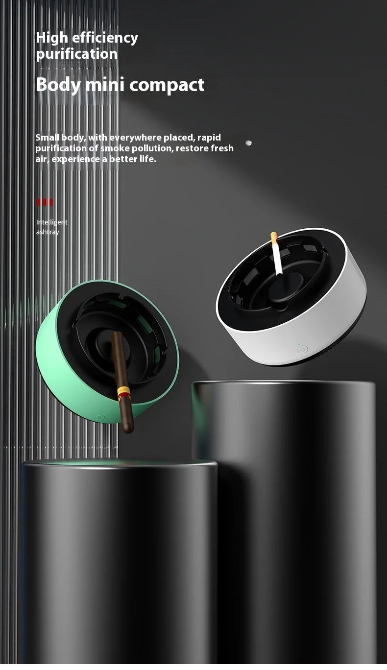 Electric 2 in 1 Multi-Functional Intelligent Ashtray Household Air Purifier Modern Function Portable Indoor Smokeless Ashtray