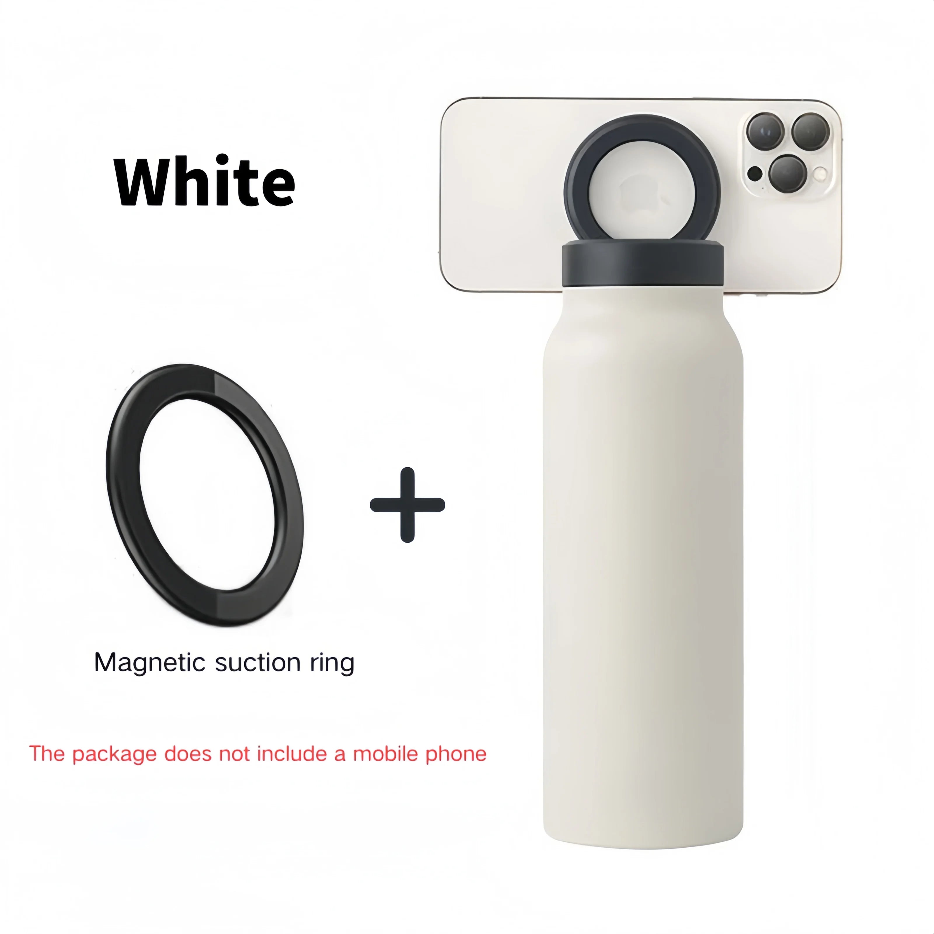 24 Oz Insulated Stainless Steel Sports Water Bottle With Straw Outdoor Insulated Water Mug With Magnetic Phone Holder Thermos