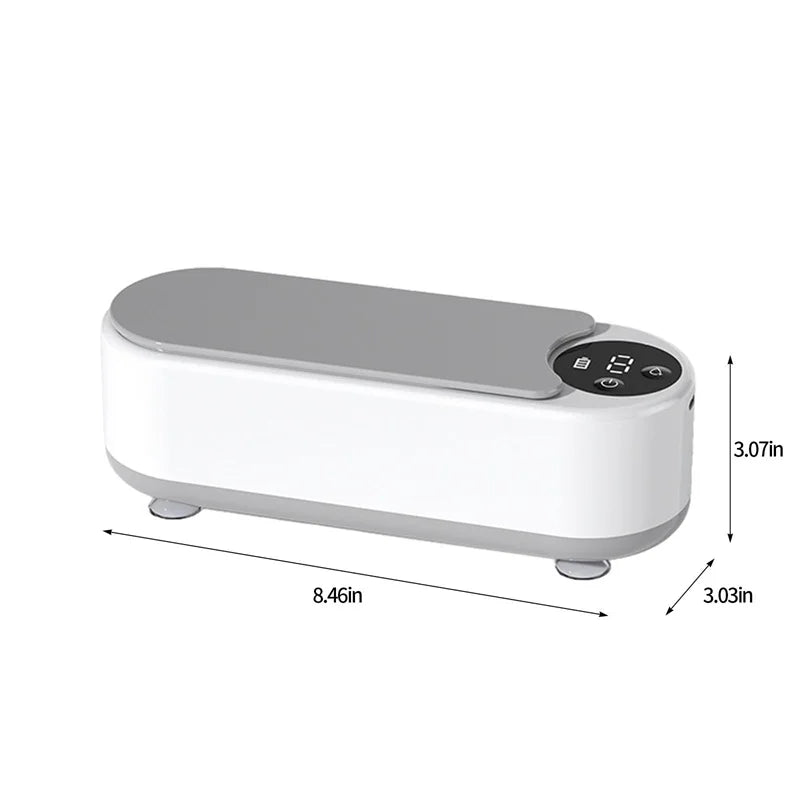 Jewelry Vibration Non-Ultrasonic Cleaner with Digital Display Wireless Portable Cleaner Eyeglasses Rings Earrings Cleaner