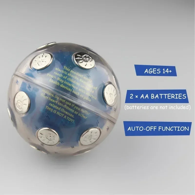 Novelty Toy Safe Electric Shocking Ball Shock Glowing Ball Stress Relief Auto Off Prank Trick Magnetic Ball Holiday Party Game
