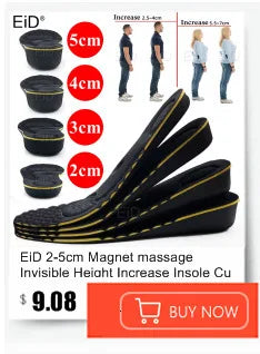 EiD 2cm 3cm 4cm Silicone Invisible Height Increase Insole Height Lift Taller 2in1 Soft Sock Shoes Pad for Men Women dropshipping