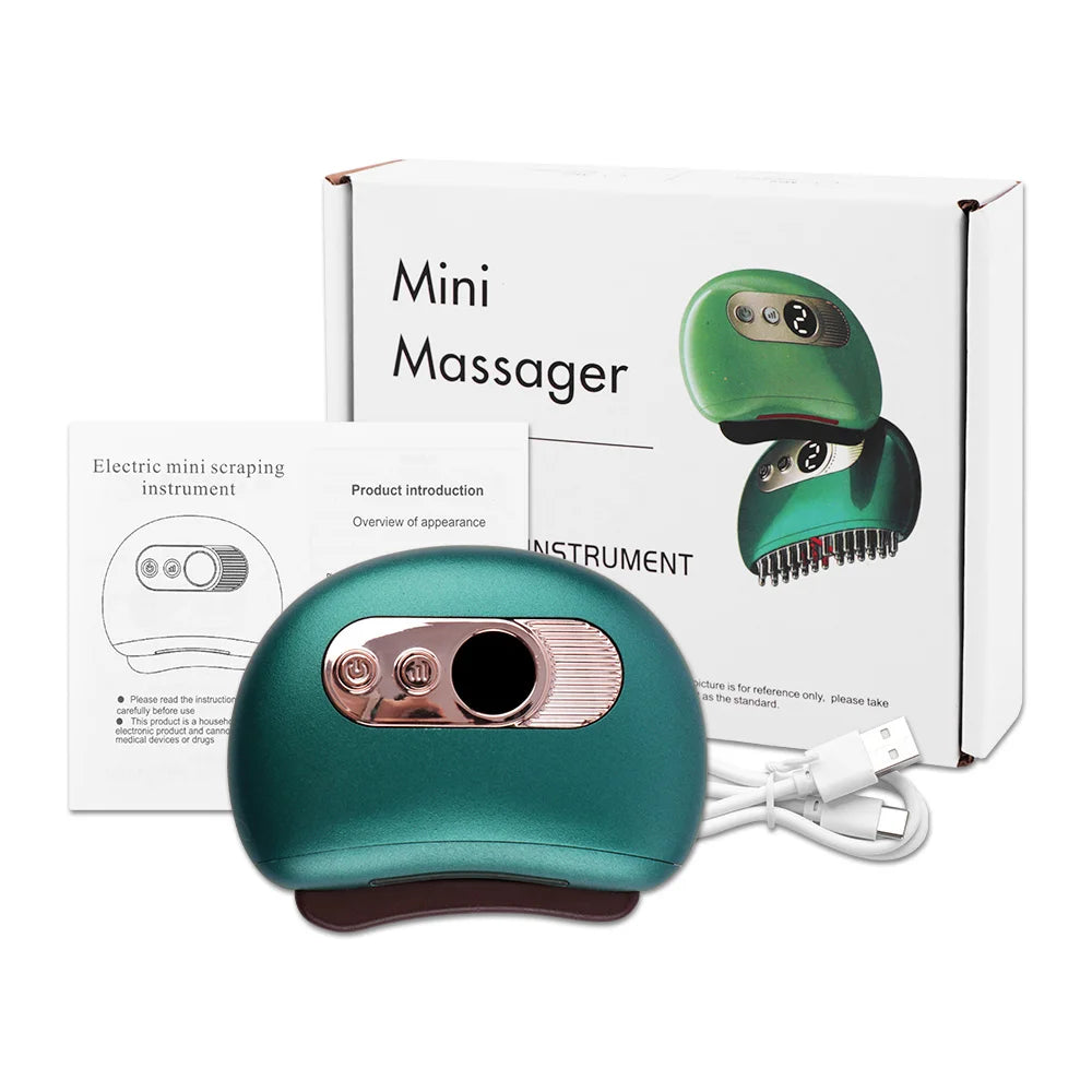 Electric Guasha Massager Body Scraping Heating Vibration Muscle Guasha Face Neck Eye Massage Knife Stone Gua Sha Gouache Scraper