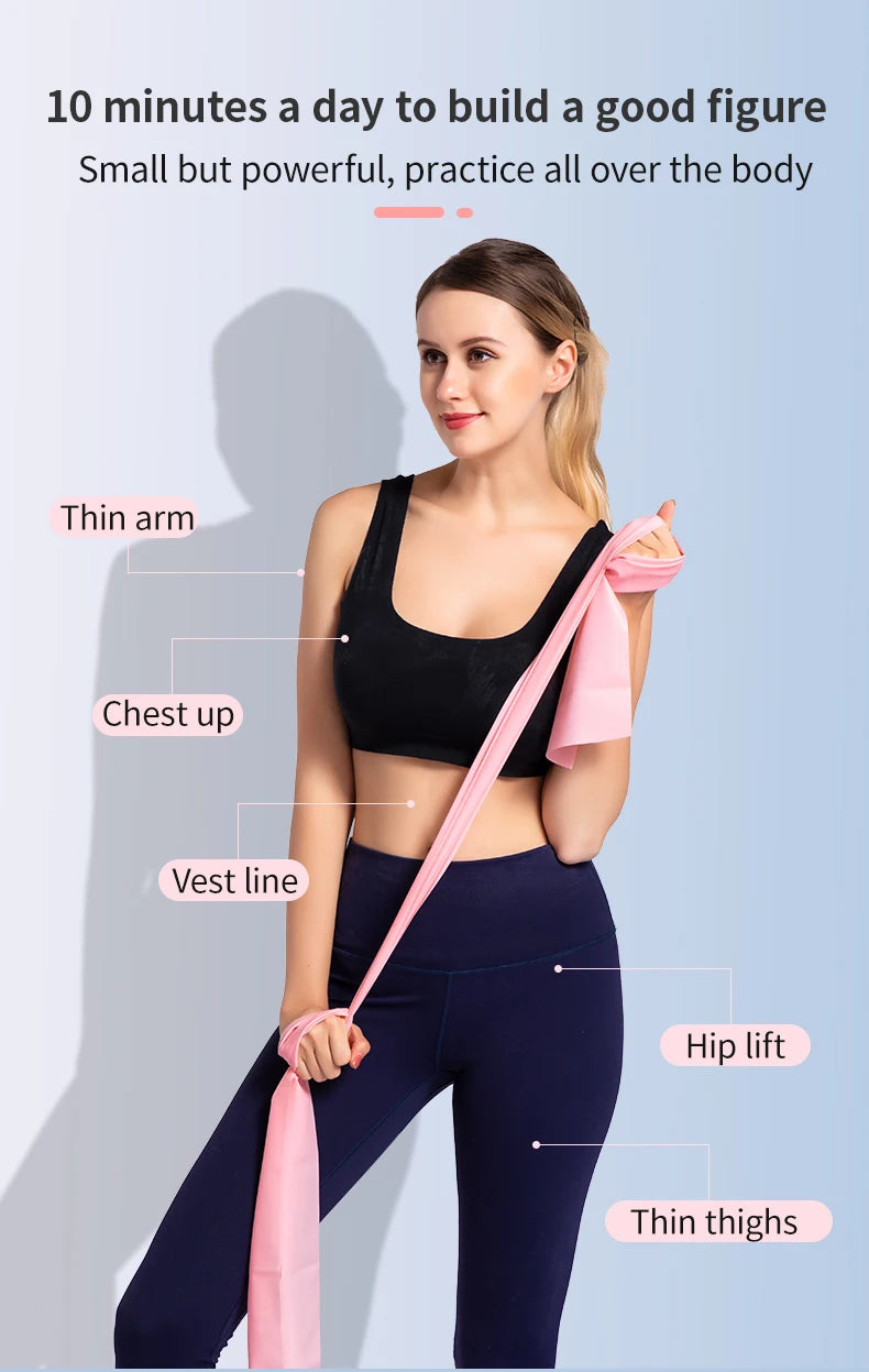 Yoga Pilates Elastic Resistance Band Fitness Training Band 150cm Fitness Elastic Rubber Gym Natural Rubber