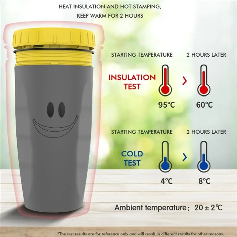 ABKO-French Twist Insulated Coffee Juice Cup For Cold Drinks, Portable Beverage Container With Straw For Travel& Outdoor
