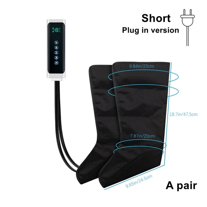 JinKairui Electric Pneumatic Leg Massager Extended Version for Deep Relaxation of Thighs, Calves and Feet with Remote Control
