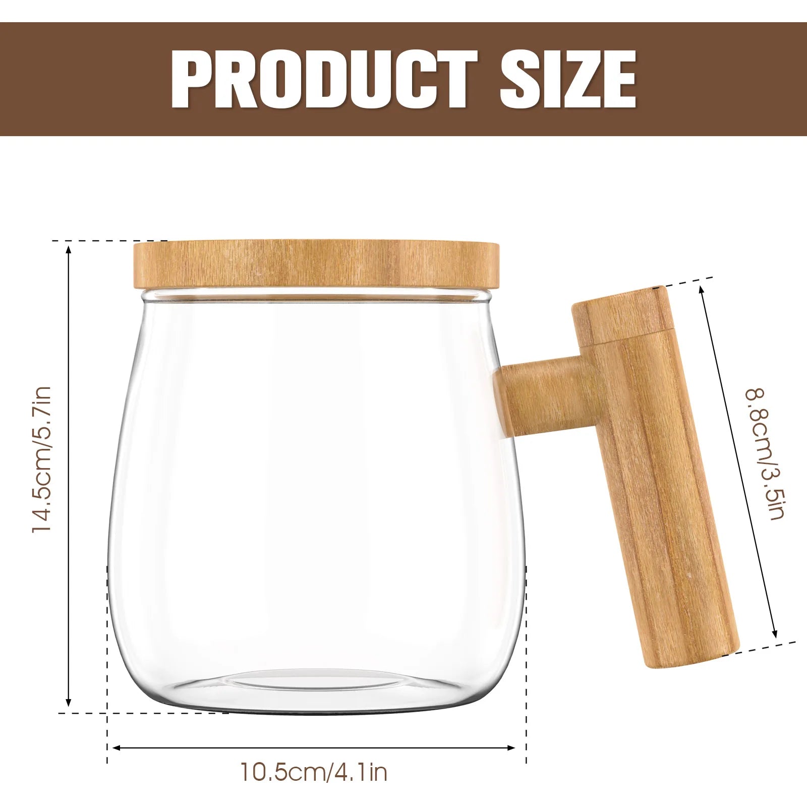1 Pc Self Stirring Mug with Measurement Glass Self Mixing Mug 400ML Selfs Mixing Cups Battery Powered Selfs Stirring Coffee Mugs