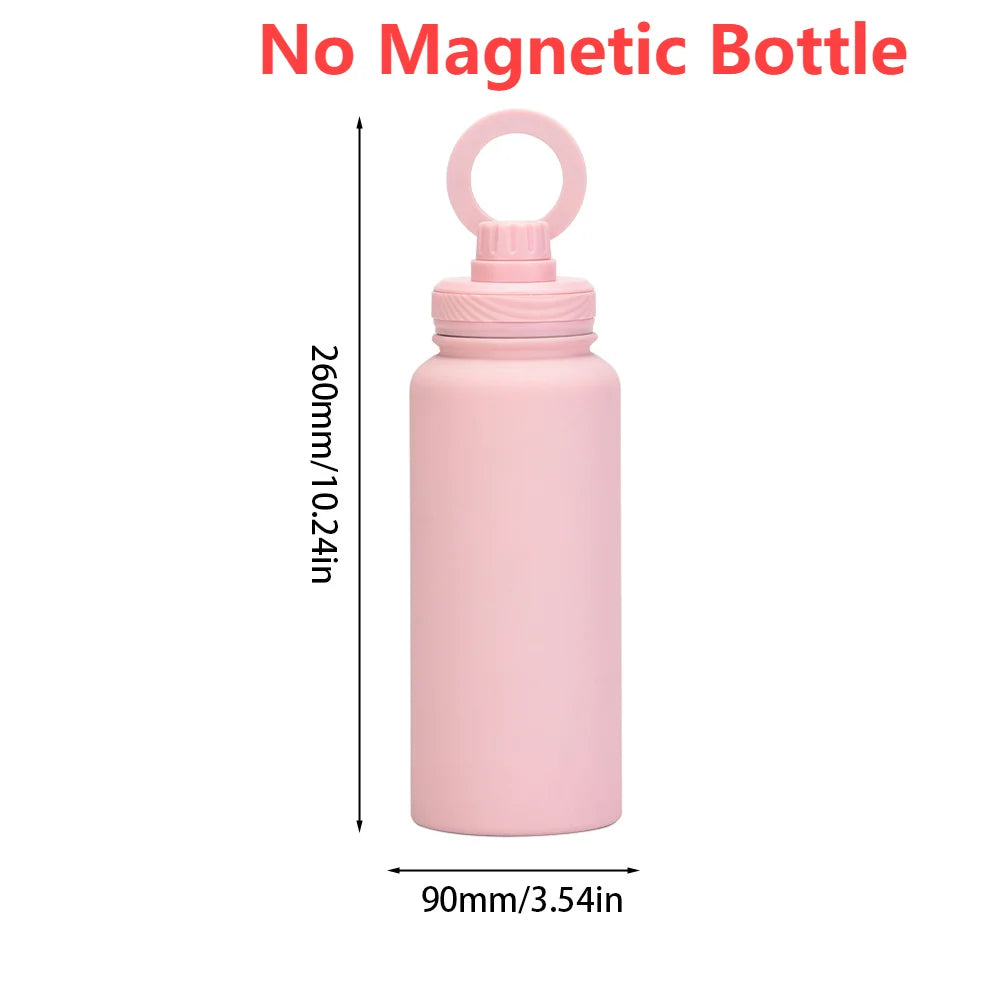 1000ML Sports Bottle With Magnetic Ring Insulated Bottle Water Bottle with Rotating Phone Holder Thermal Water Cup Thermal Mug