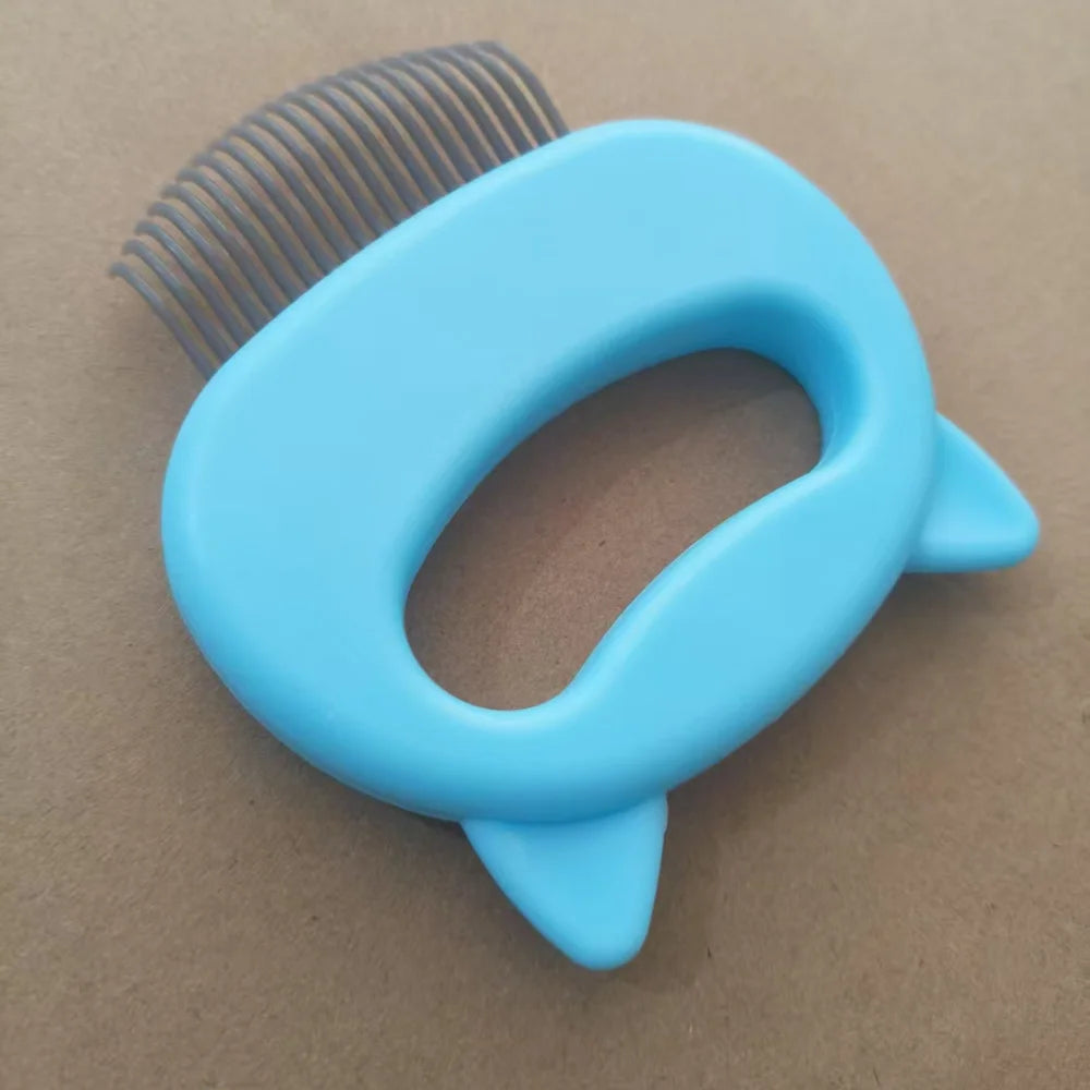 1 PCS Cat Massage Comb Plastic Easy Grip Handle Effectively Remove Cat Hair Fine Soft Brush Hair Multi-Color Grooming Tools