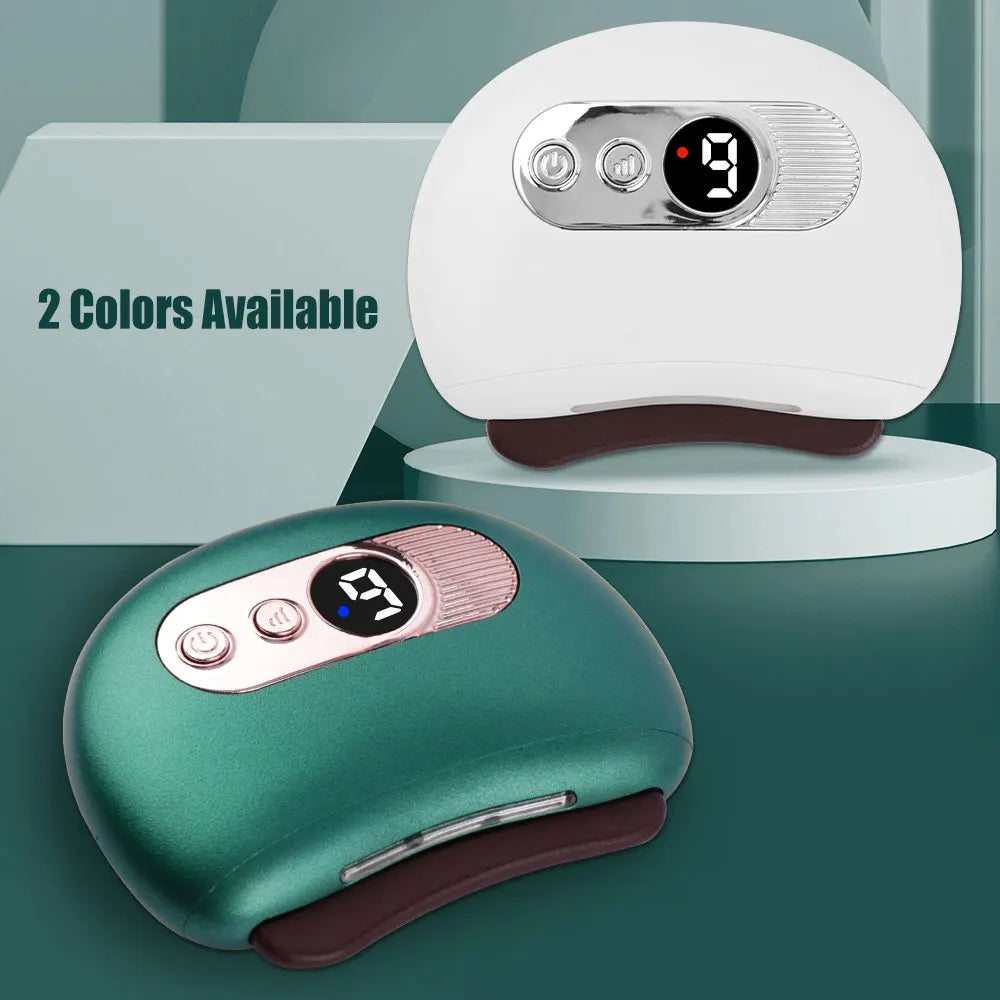 Electric Guasha Massager Body Scraping Heating Vibration Muscle Guasha Face Neck Eye Massage Knife Stone Gua Sha Gouache Scraper