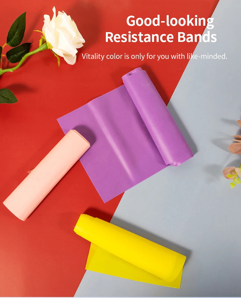 Yoga Pilates Elastic Resistance Band Fitness Training Band 150cm Fitness Elastic Rubber Gym Natural Rubber