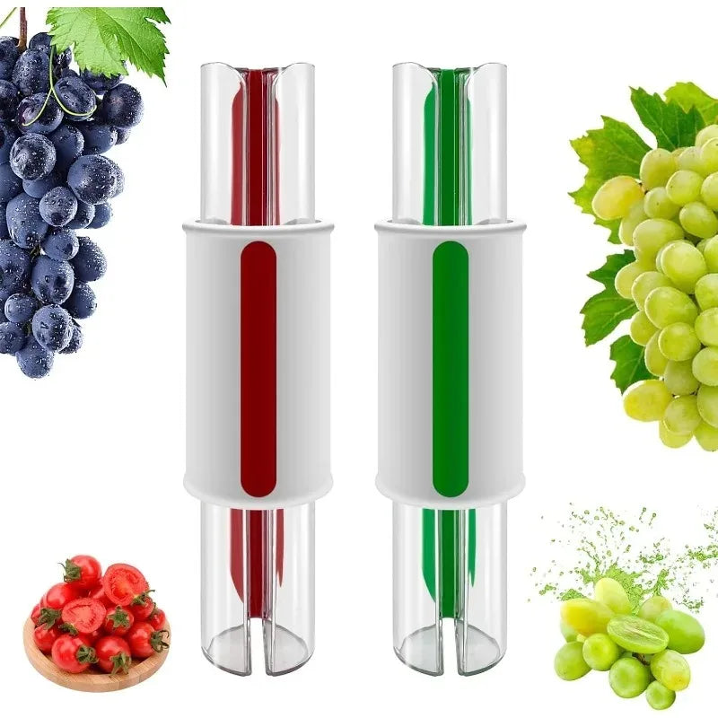 Non Stick Tomato Slicer Grape Cherry Cutter Manual Fruit Vegetable Dicer Rust Proof Blades Easy Clean Salad Prep Kitchen Gadget