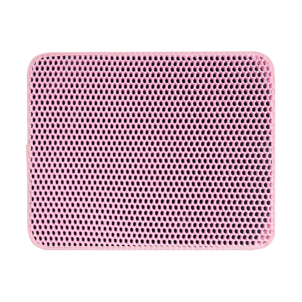 Pet Cat Litter Mat Waterproof EVA Double Layer Cat Litter Trapping Pet Litter Box Mat Clean Pad Products For Cats Accessories