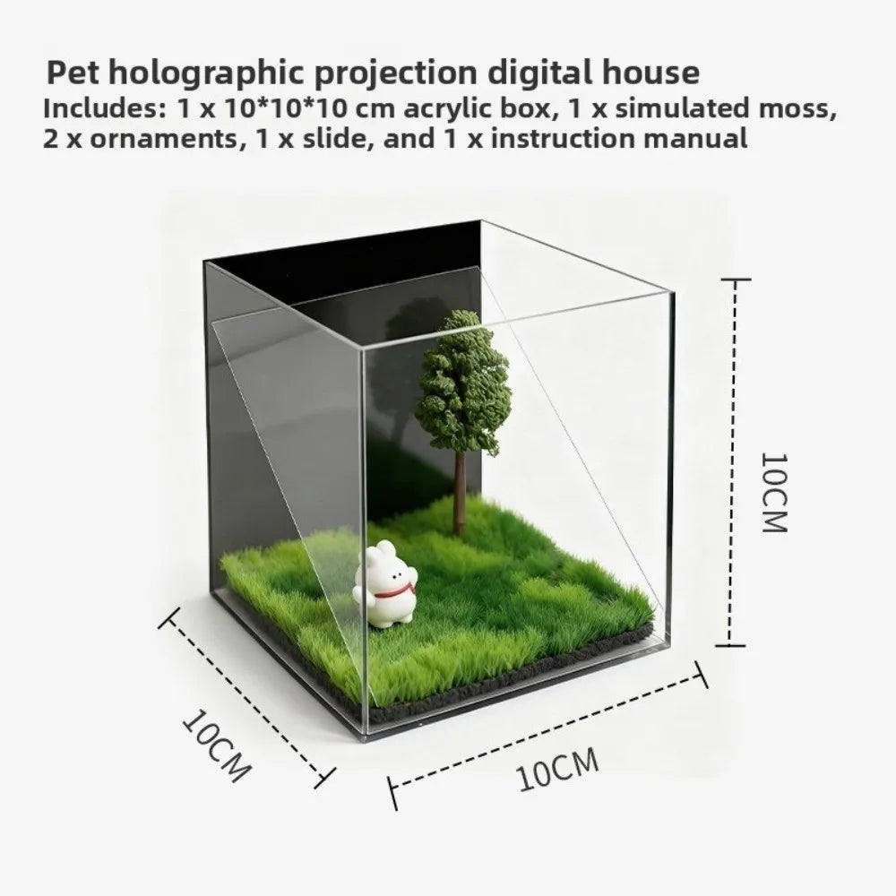 Acrylic Pet Holographic Projection Digital House Pet Souvenirs Pet Projection Souvenir Tool Cat Projection Box 3D Dog Video Box