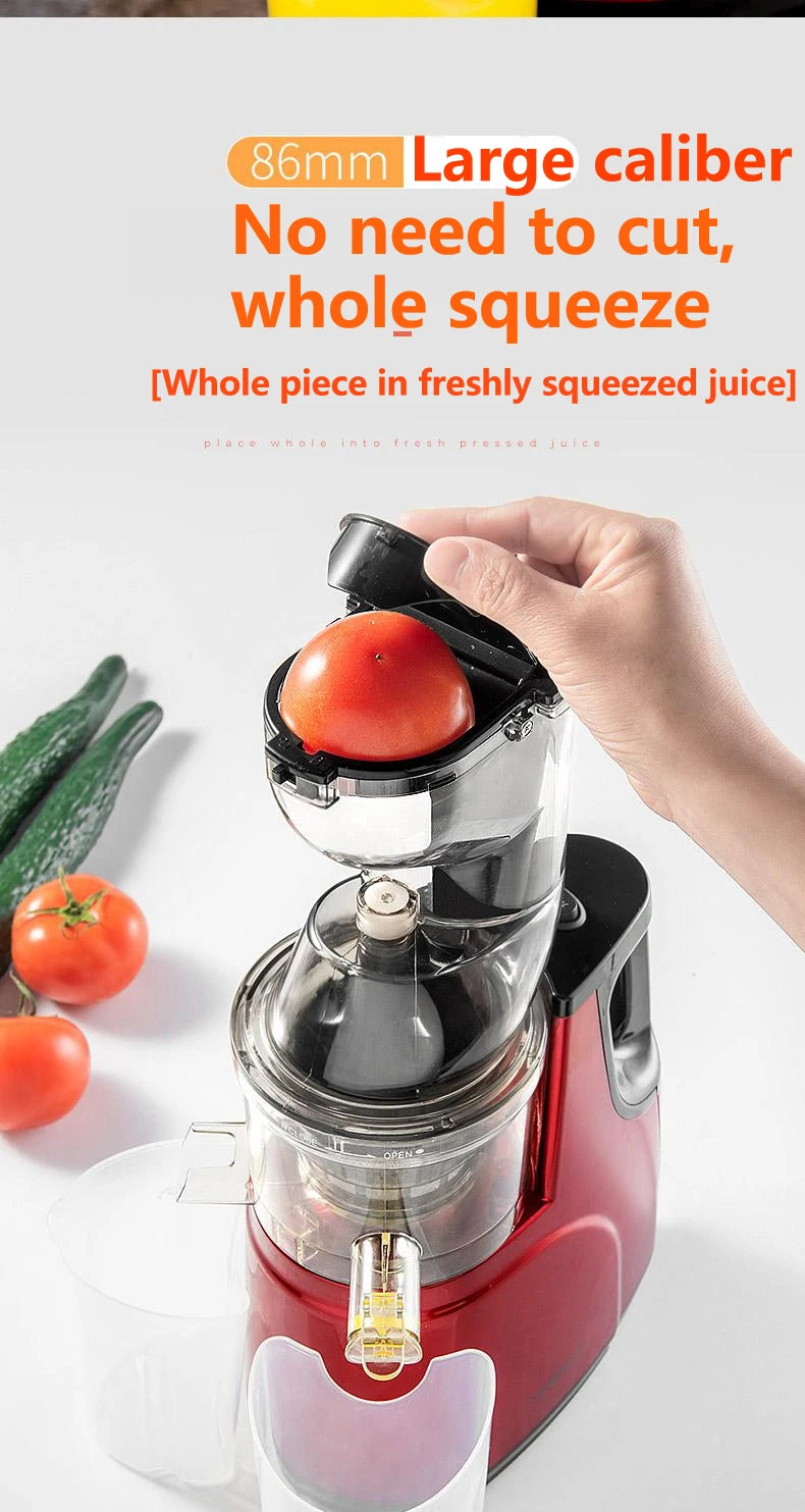 In stock Big Mouth Cold Press Commercial Orange Fruit Machine Electric Household Vegetable Juice Multifunctional Slow Juicer