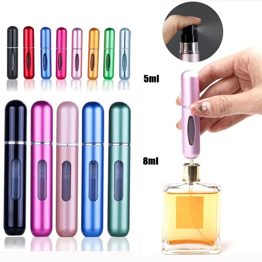 5ml Perfume Atomizer Portable Liquid Container For Cosmetics Traveling Mini Aluminum Spray alcochol Empty Refillable Bottle