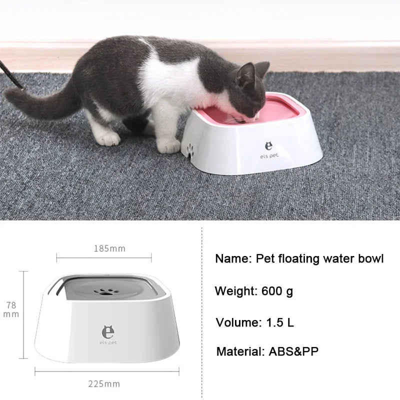 New Pet Floating Bowl Cat Dog Cleanly Drinking No Wet Mouth Anti Spill Removable Easy To Cleaning Keeps Dust Away Pet Products