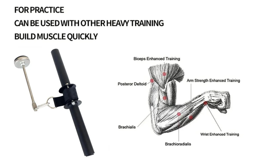 Fitness Forearm Trainer Strengthener Wrist Blaster Gym Hand Gripper Strength Triceps Exerciser Weight Lifting Rope Waist Roller