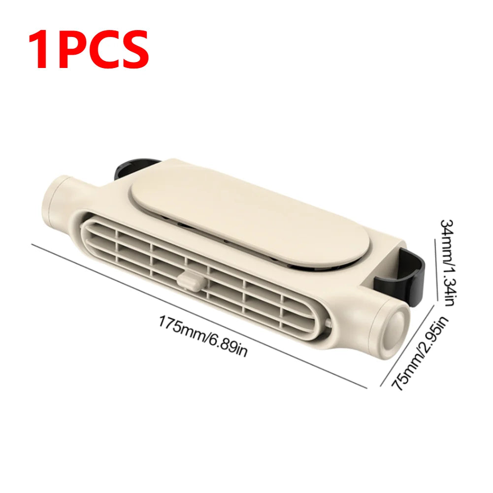 2-1pc Portable Car Seat Fan 3 Speeds Adjustable Car Seat Headrest Fan USB Powered Car Neck Cooler for Front Rear Seat Passenger