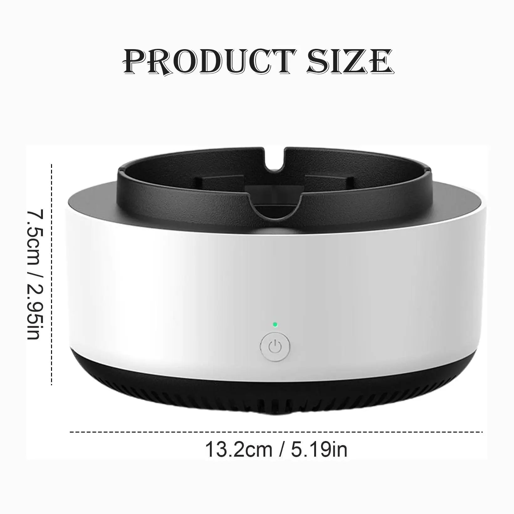 Smart Ashtray Air Purifier Remove Secondhand Smoke and Tobacco Odor Instantly Auto Ashtray Flame Retardant Cigarette Holder Box
