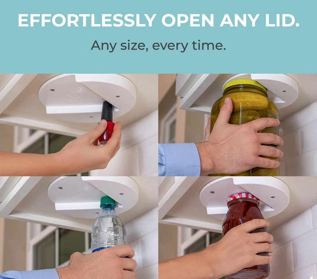 Under Cabinet Jar Opener for Weak Hands, for Seniors w/ Arthritis，Opener-Can Openers for Seniors w/ Arthritis Kitchen