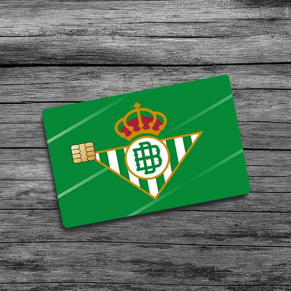 Football R-Real B-Betis Bank Credit Cards Bus Pass Stickers Cool Decoration Waterproof 4PCS Card