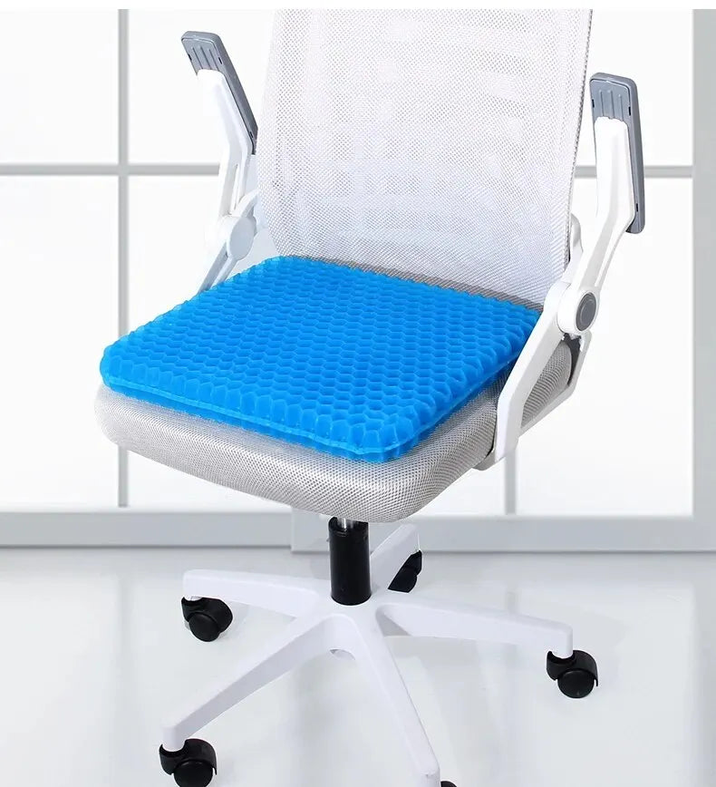Gel Seat Cushion Summer Breathable Honeycomb Design For Pressure Relief Back Tailbone Pain - Home Office Wheelchair Chair Cars