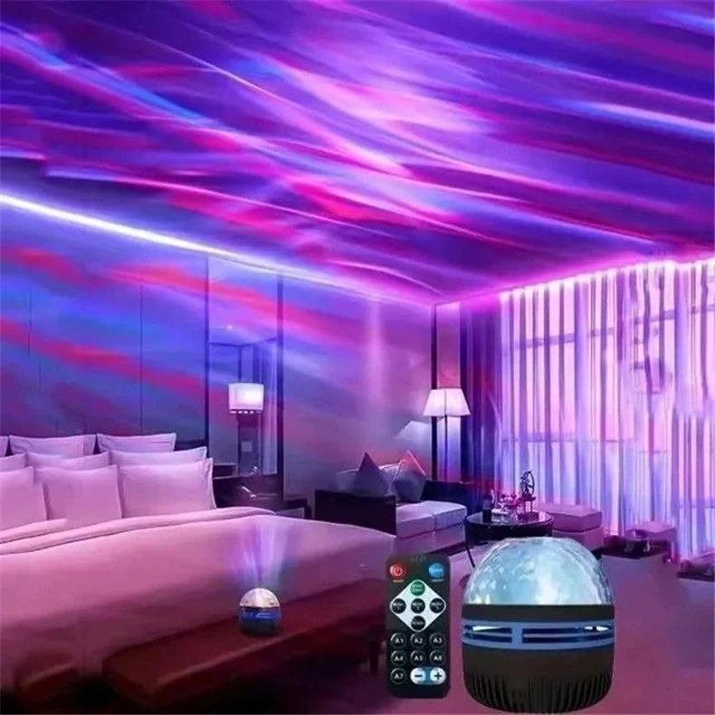 Mini LED Starry Sky Projection Light Bedroom Atmosphere Lights with Remote Control for Home Decor Room Christmas Party Disco
