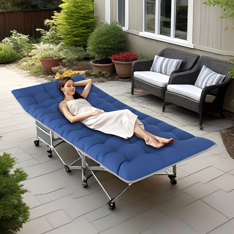 8-Leg Folding Bed With Mattress(Mattress-free Option Available)|Portable Adult Sleeping Cot With Carry