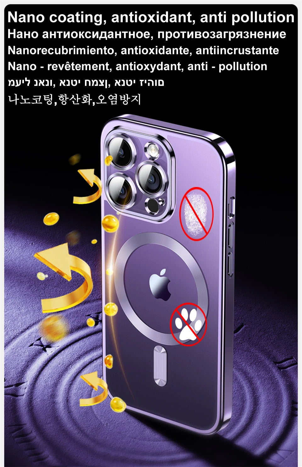 Magnetic Plating Case For iPhone 15 16 14 17 13 12 11 Pro Max Air Camera Lens Protector Glass For Magsafe Wireless Charger Cover