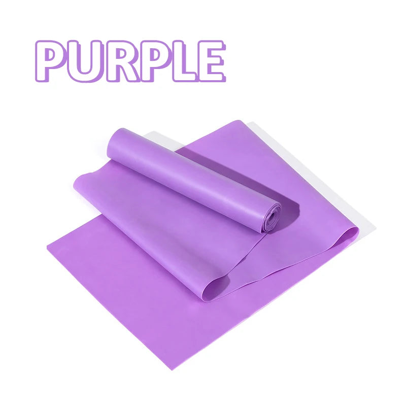 Yoga Pilates Elastic Resistance Band Fitness Training Band 150cm Fitness Elastic Rubber Gym Natural Rubber