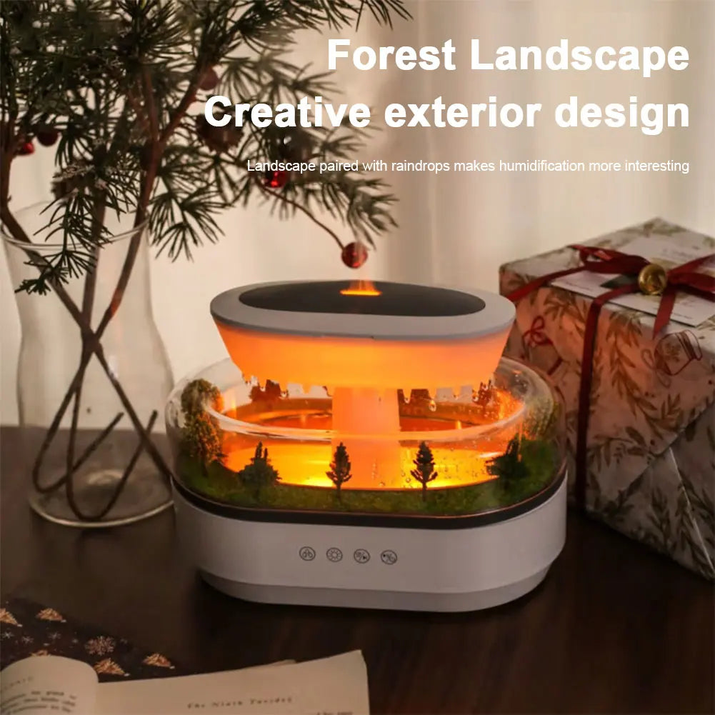 RainCloud Ultrasonic Aroma Humidifier Colorful Light Water Drip Micro Landscape Essential Oil Diffuser Home Cool Mist Humidifier