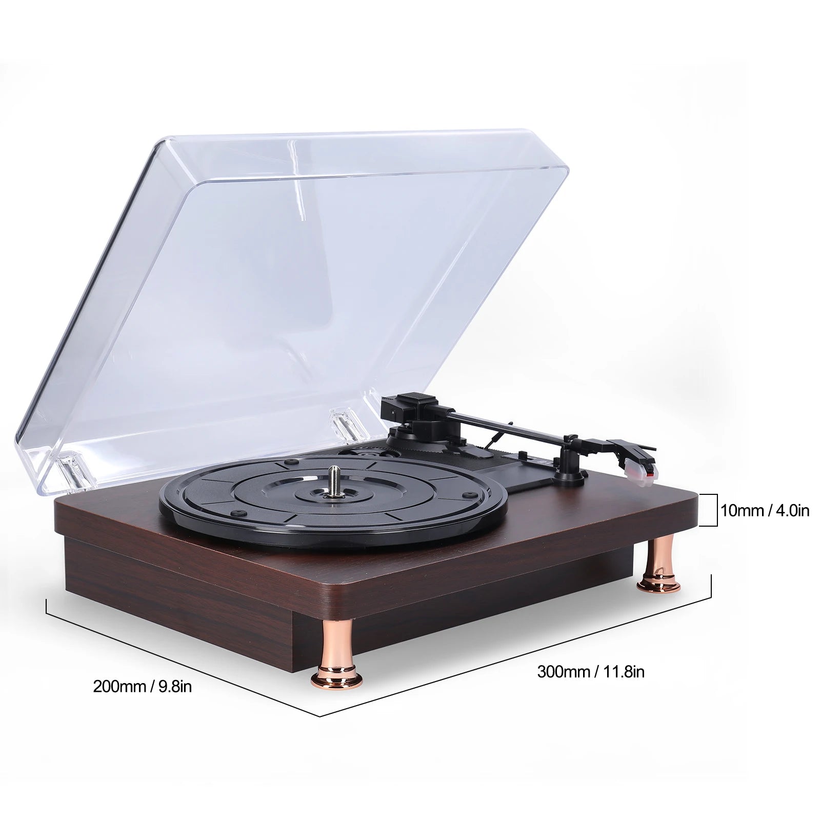 Retro Vinyl Record Player Record Player with Dustproof Cover Classic Nostalgic Style Record Player EU/US Plug Record Player
