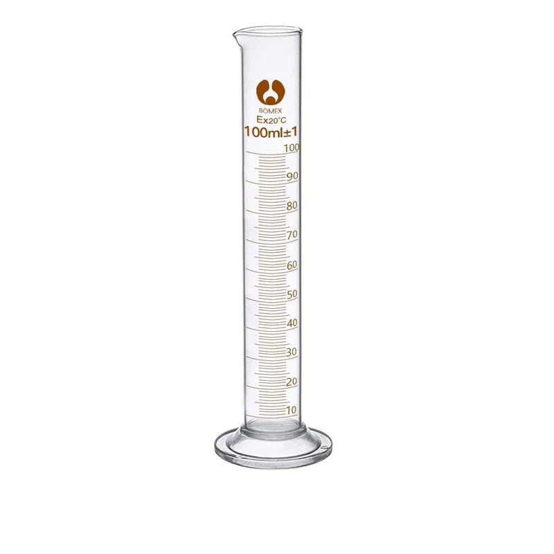 1PCS Lab Measuring Cylinder Set 5ml 10ml 25ml 50ml 100ml 200ml 500ml, Thick Glass Graduated Cylinder Kit for Laboratory Supplies