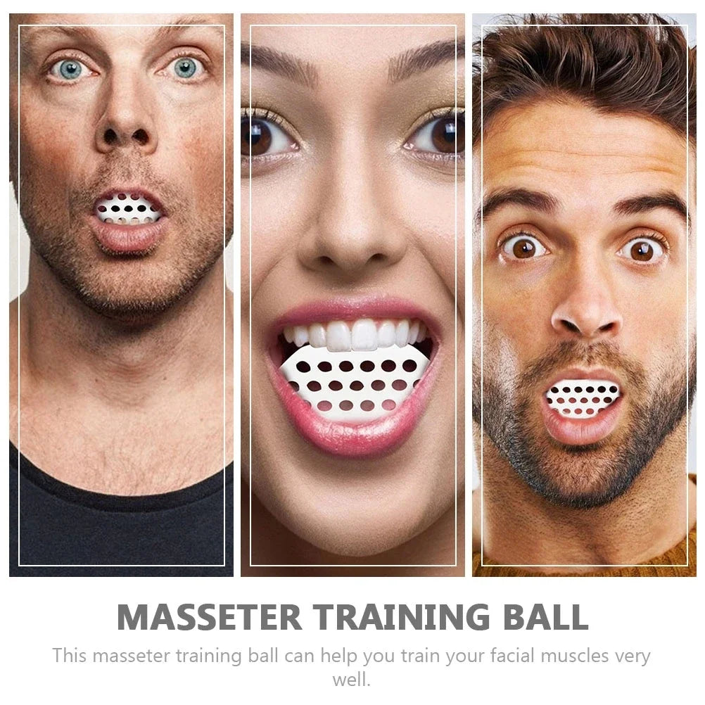 Jaw Exerciser Exercise Face Line Chin Neck Ball Trainer Silicone Workout Exercises Masseter Strengthener Strap Facial