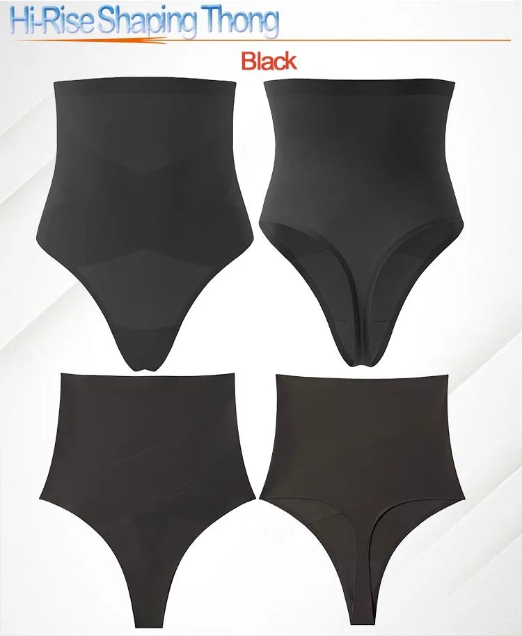 Women's High Waist ThongT-backCross X Shaping Tummy Control Panties Strong Body Shaping Waist Cincher Hip Lifter Seamless