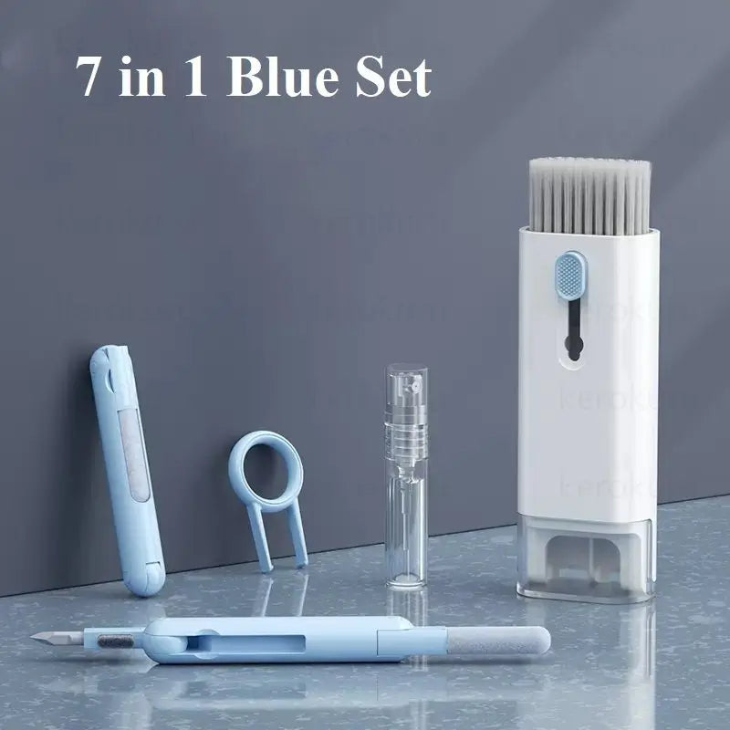 7-in-1 Keyboard Cleaner Earphones Cleaning Pen Keycap Puller Set Multifunctional Cleaning Kit For AirPods iPhone iMac MacBook