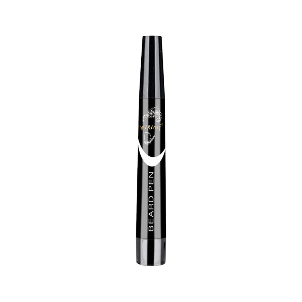 Multi-Pack Bundle Beard Pen Black Kit Barber Styling Pencil with Brush Natural Finish Cover Facial Hair Patches Tool